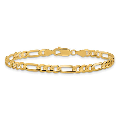 10K Gelbgold 4.5mm Konkav Offen Figaro Gliederarmband