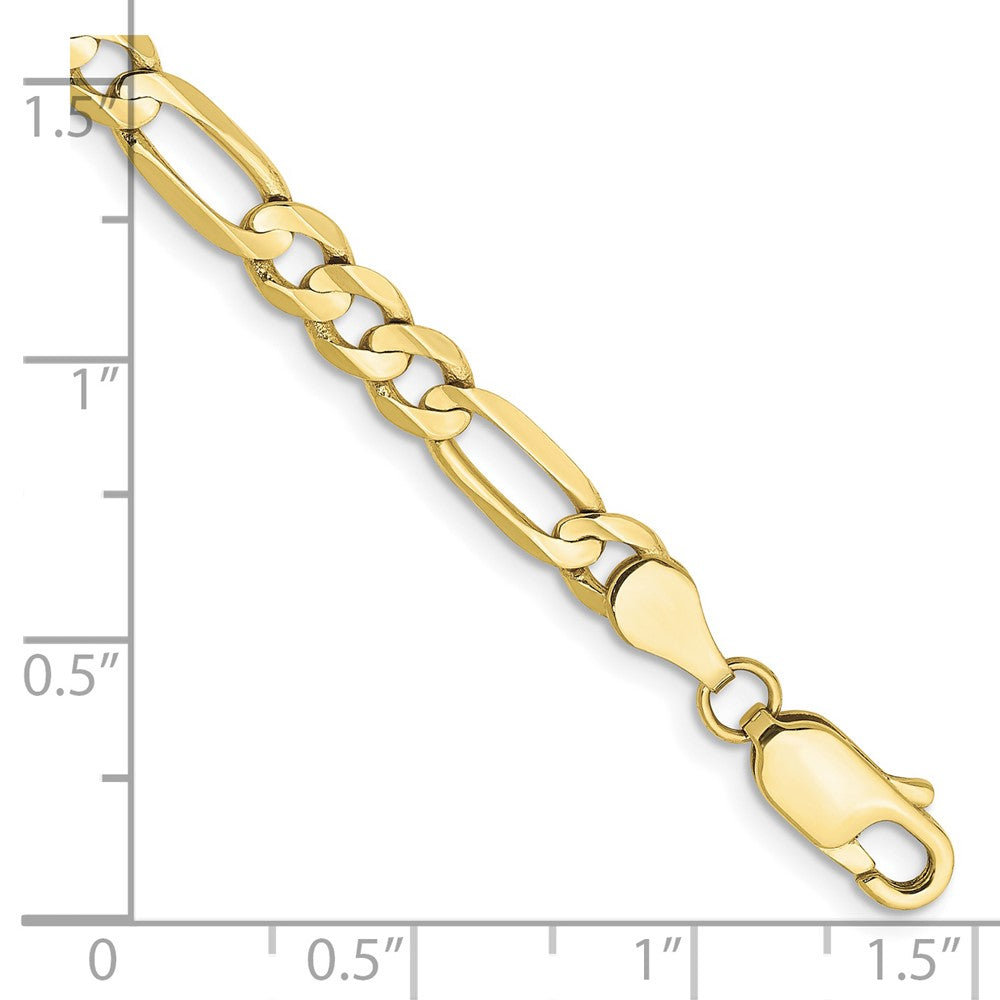 10K Gelbgold 4.5mm Konkav Offen Figaro Gliederarmband