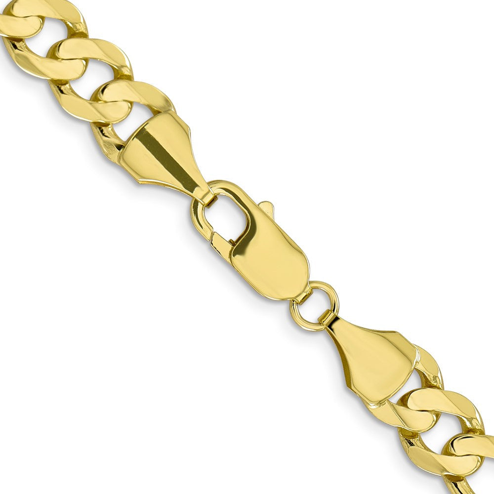 10K Gelbgold 8.75mm Konkav Offen Figaro Halskette