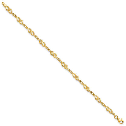 10K Gelbgold Poliert Armband
