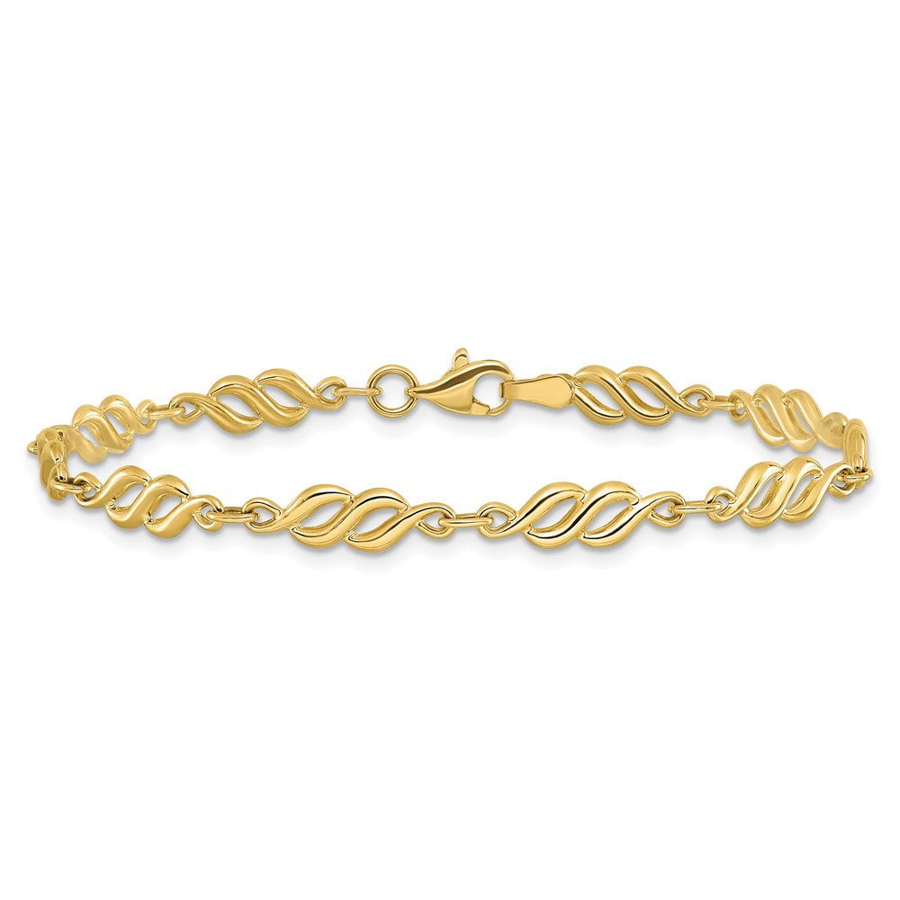 10K Gelbgold Poliert Armband