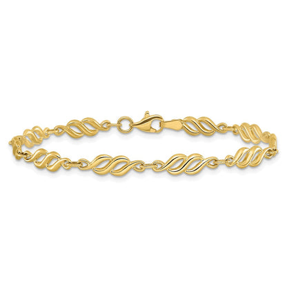 10K Gelbgold Poliert Armband