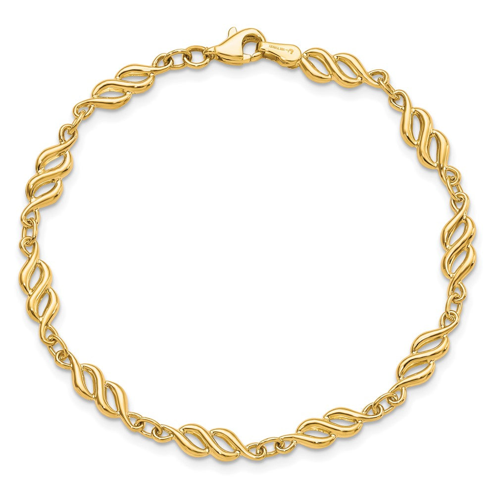 10K Gelbgold Poliert Armband