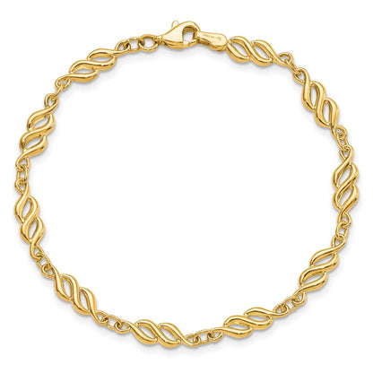10K Gelbgold Poliert Armband