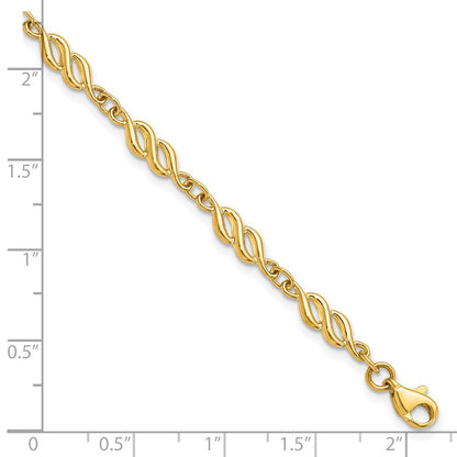 10K Gelbgold Poliert Armband
