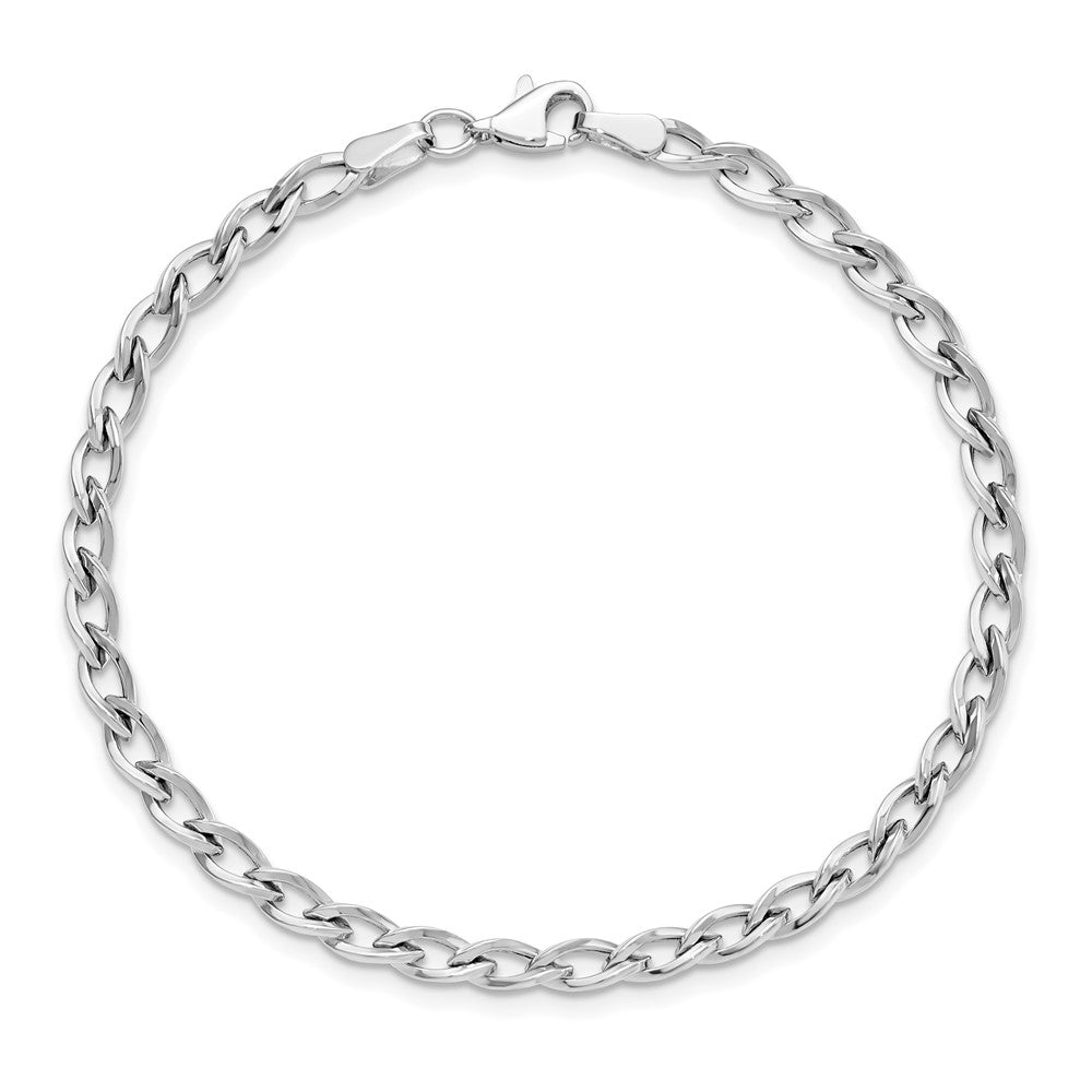 10K Weißgold Poliert Glieder Gliederarmband