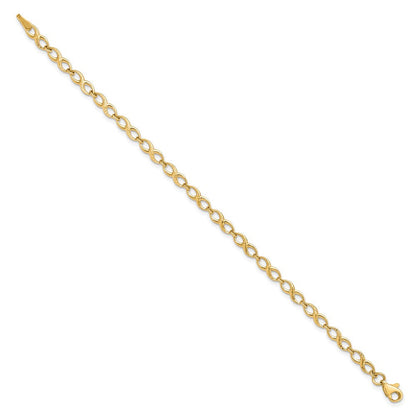 7 Zoll 10K Poliert und Diamantiert Armband