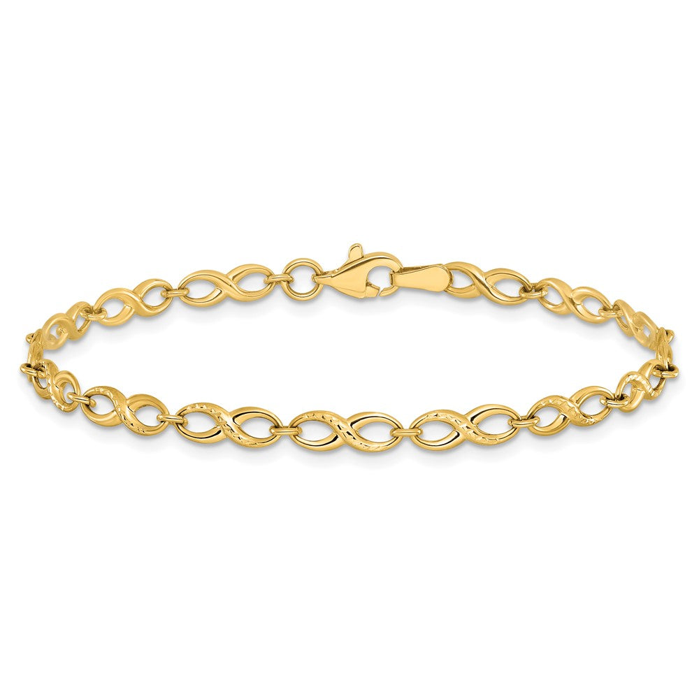 7 Zoll 10K Poliert und Diamantiert Armband