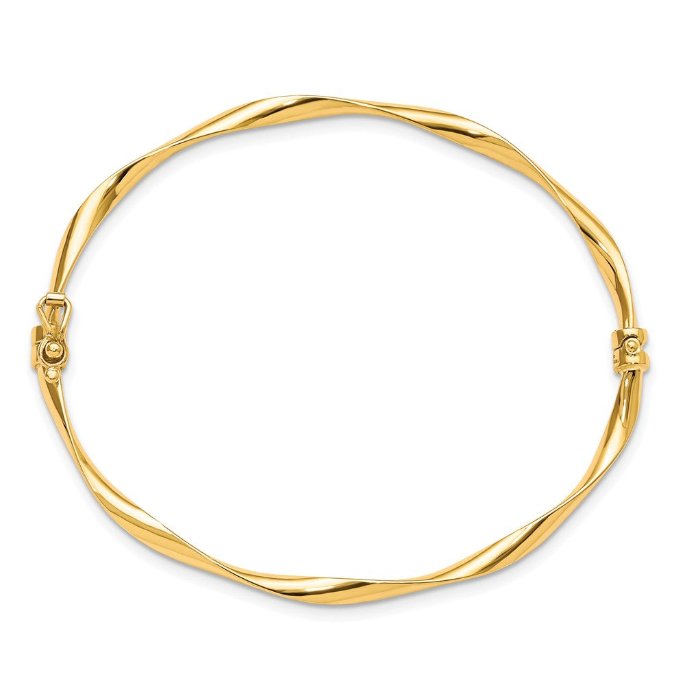 10K Gelbgold Poliert Klappbar Armreif