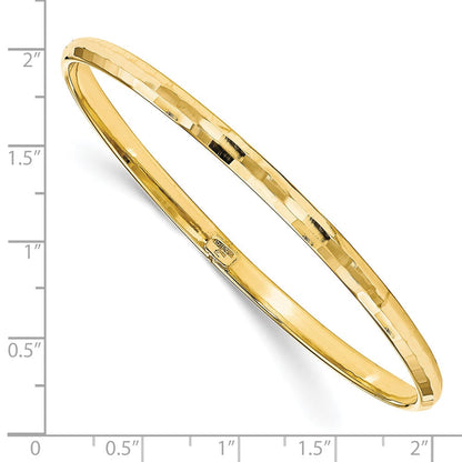 10K Gelbgold Poliert Armreif