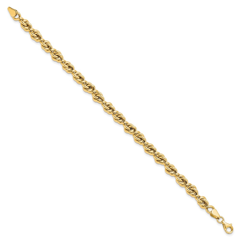 10K Gelbgold Poliert Fantasieglieder Gliederarmband