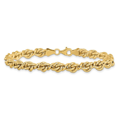 10K Gelbgold Poliert Fantasieglieder Gliederarmband