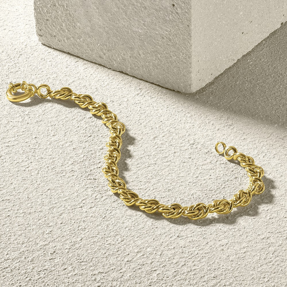 10K Gelbgold Poliert Fantasieglieder Gliederarmband