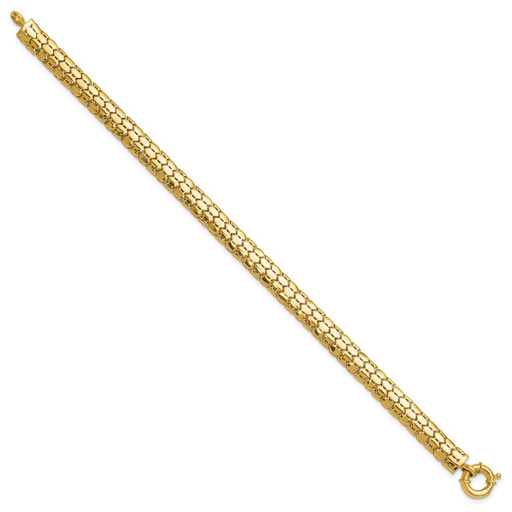 10K Gelbgold Poliert Fantasieglieder Armband