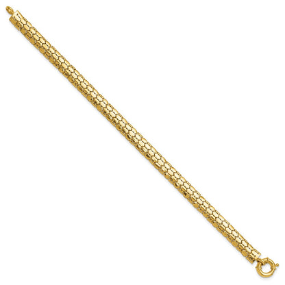 10K Gelbgold Poliert Fantasieglieder Armband
