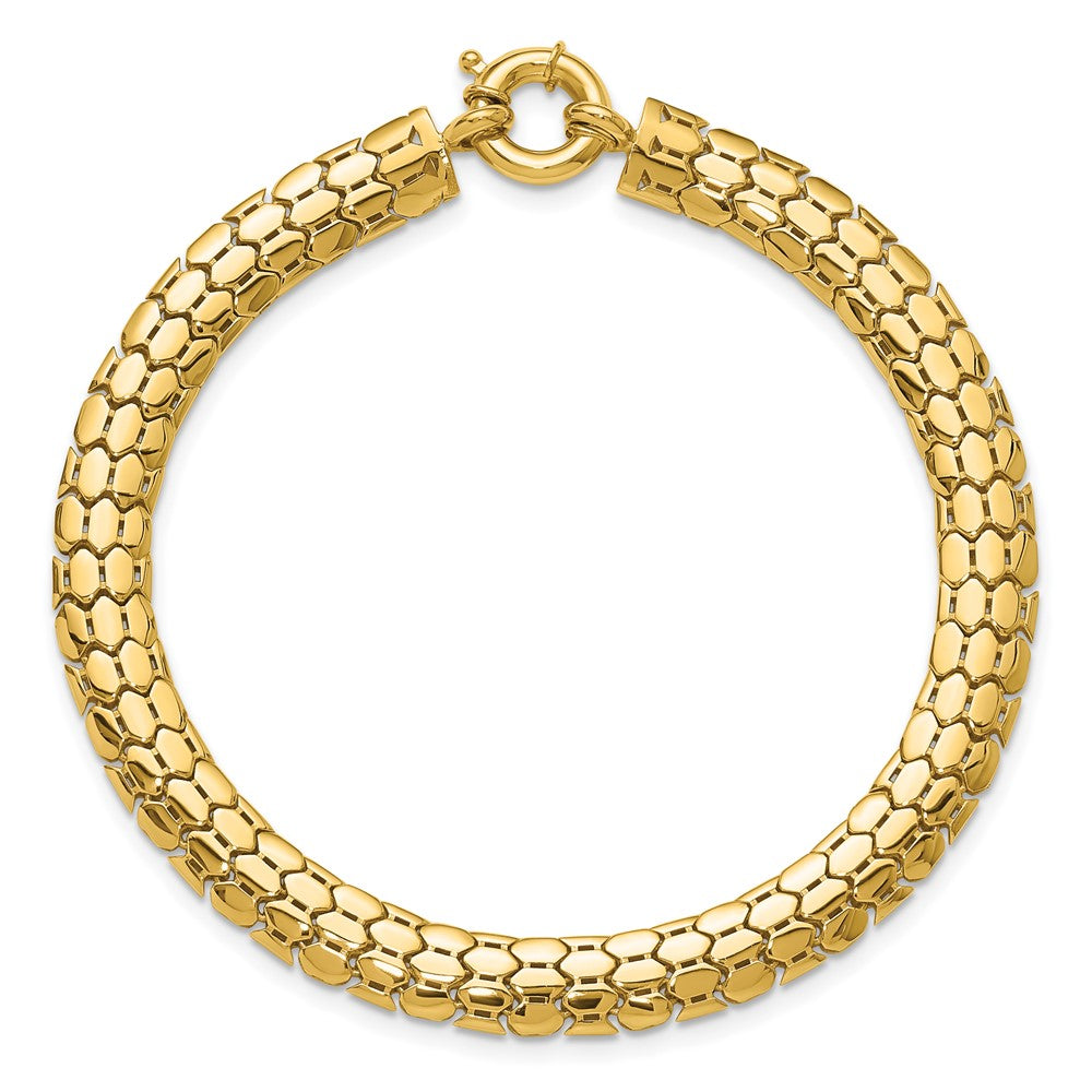 10K Gelbgold Poliert Fantasieglieder Armband