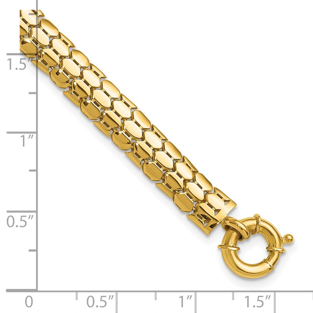 10K Gelbgold Poliert Fantasieglieder Armband