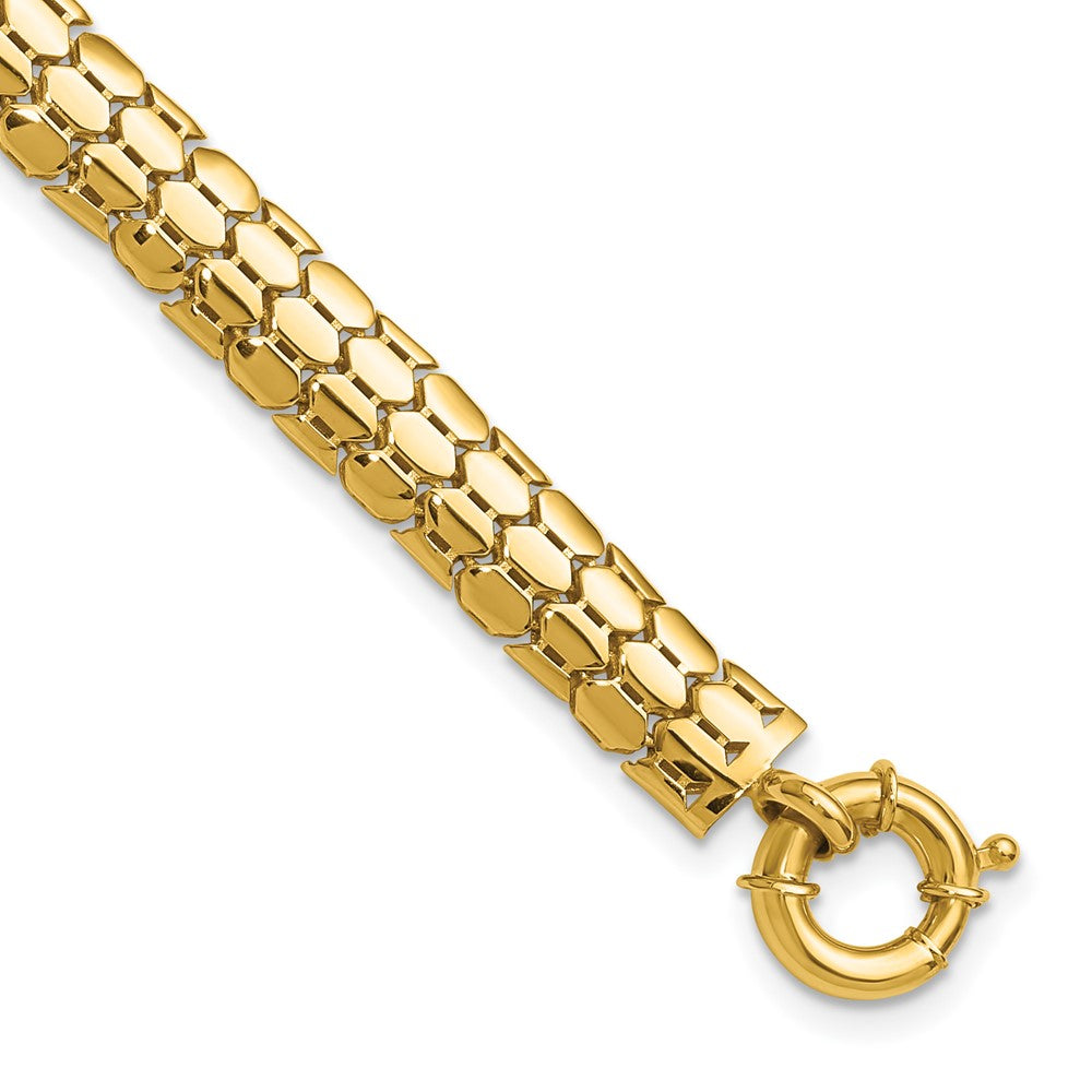 10K Gelbgold Poliert Fantasieglieder Armband