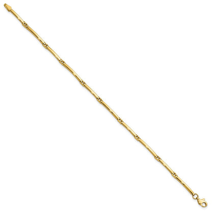 10K Gelbgold Poliert Fantasieglieder Armband