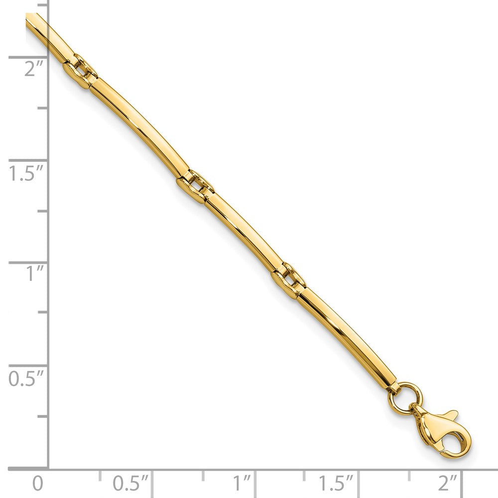 10K Gelbgold Poliert Fantasieglieder Armband