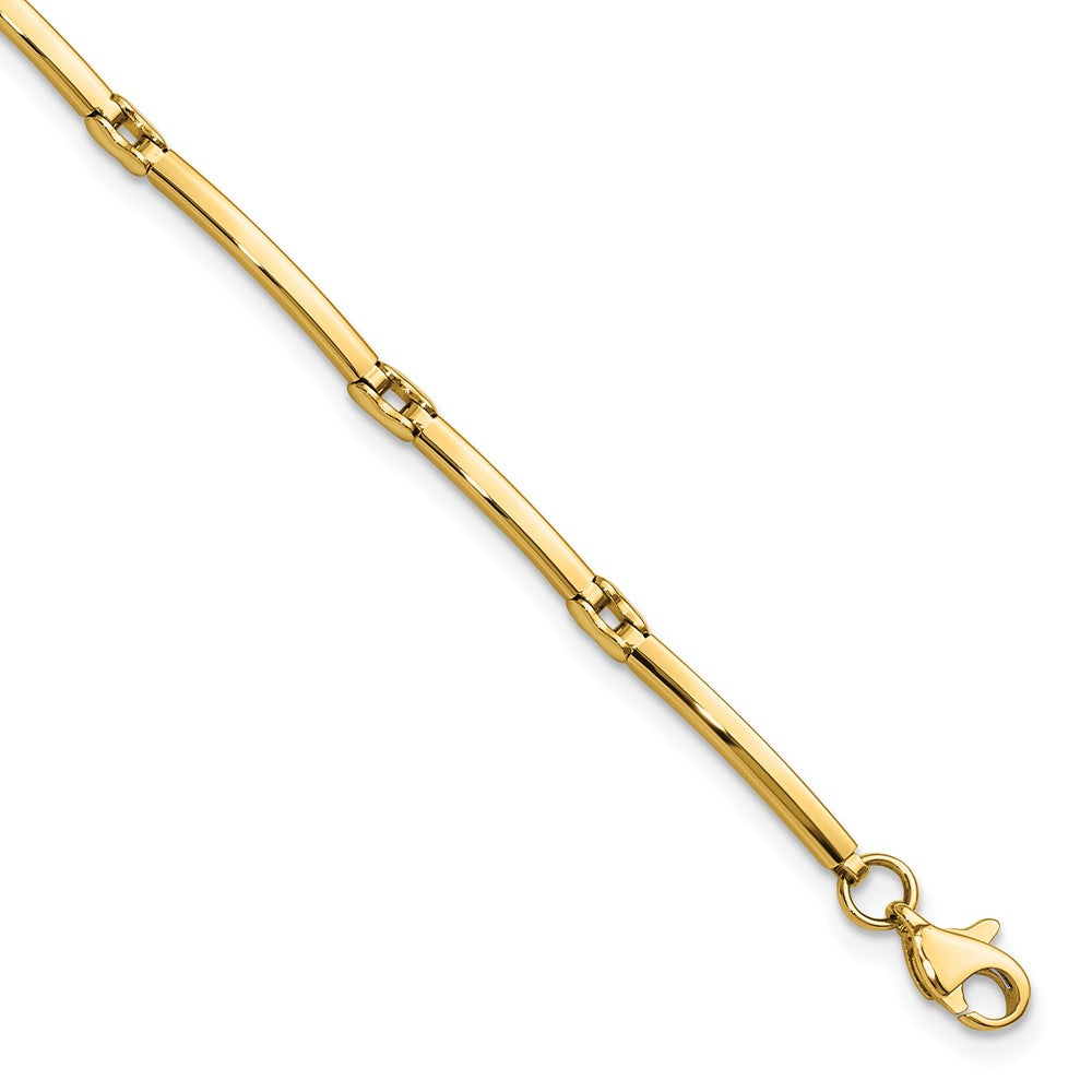10K Gelbgold Poliert Fantasieglieder Armband