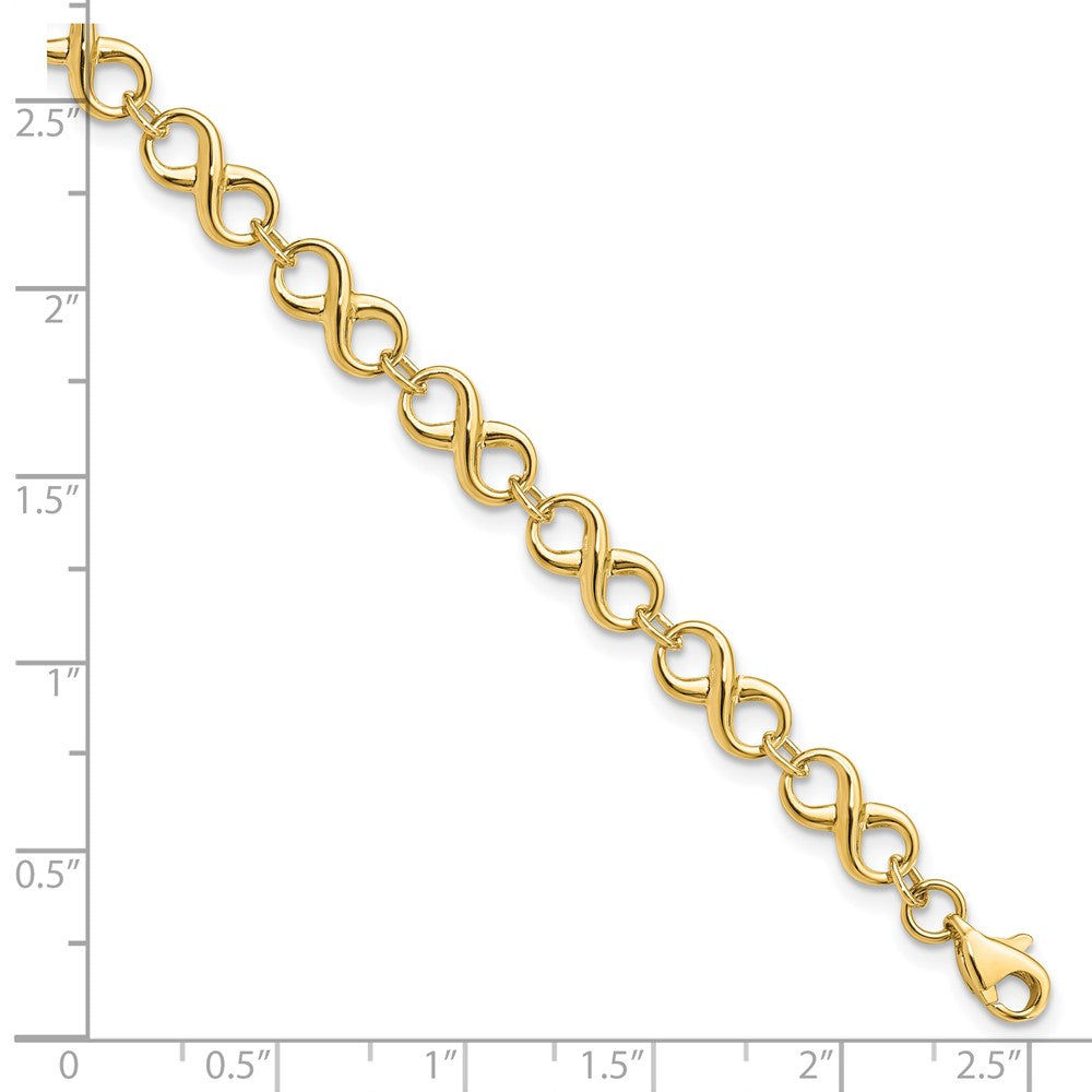 10K Gelbgold Poliert Unendlichkeit Armband