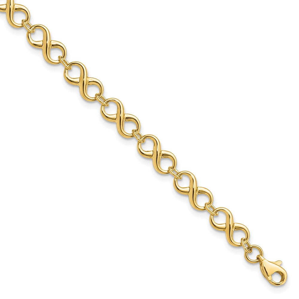 10K Gelbgold Poliert Unendlichkeit Armband