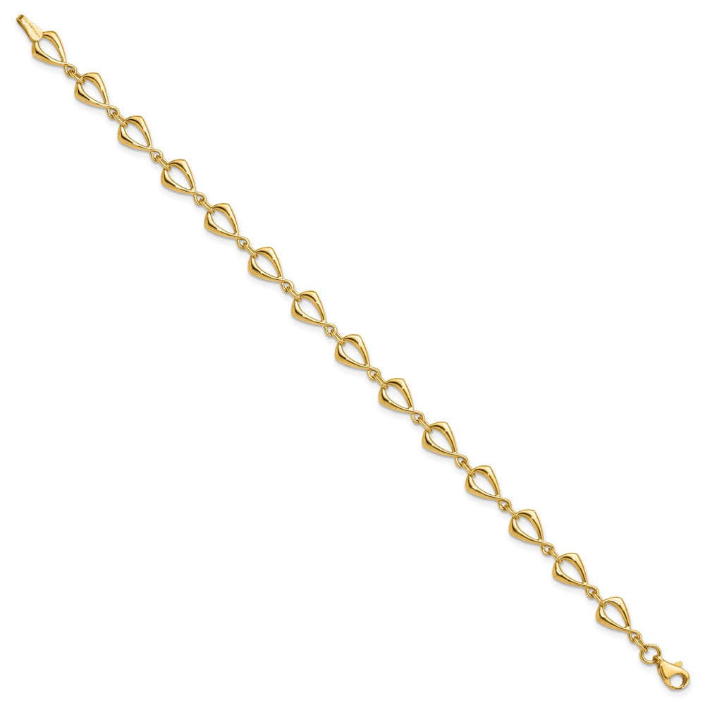 10K Gelbgold Poliert Fantasieglieder Armband