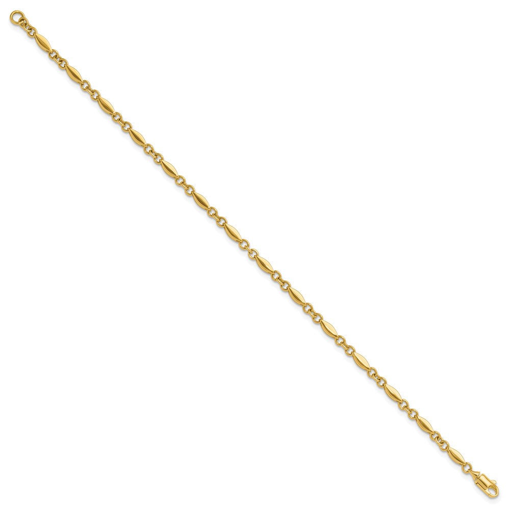 10K Gelbgold Poliert Fantasieglieder Armband