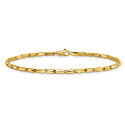 10K Gelbgold Poliert Fantasieglieder Armband