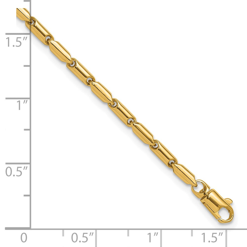 10K Gelbgold Poliert Fantasieglieder Armband