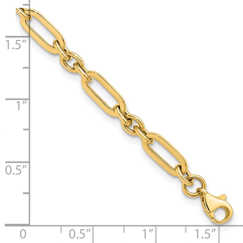 10K Gelbgold Poliert Fantasieglieder Armband