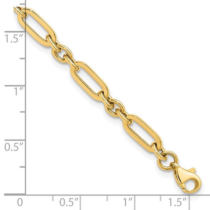 10K Gelbgold Poliert Fantasieglieder Armband