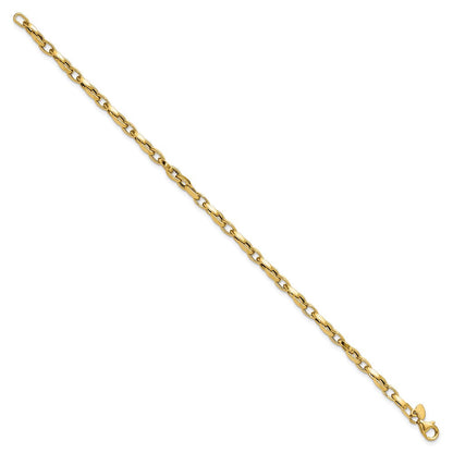 10K Gelbgold Poliert Fantasieglieder Armband