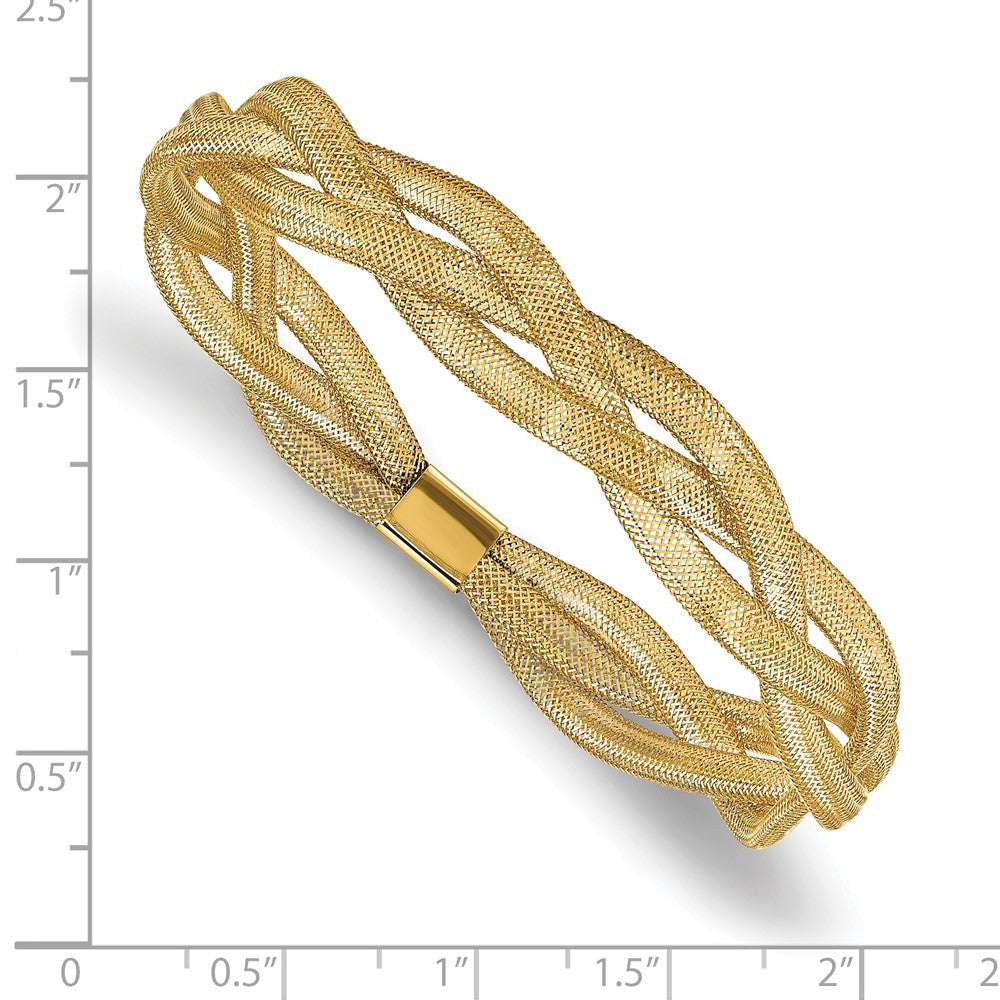 10K Gelbgold Fantasie Dehnbar Armreif Armband