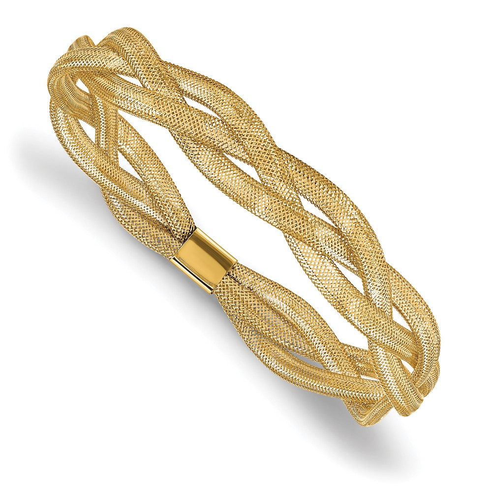 10K Gelbgold Fantasie Dehnbar Armreif Armband