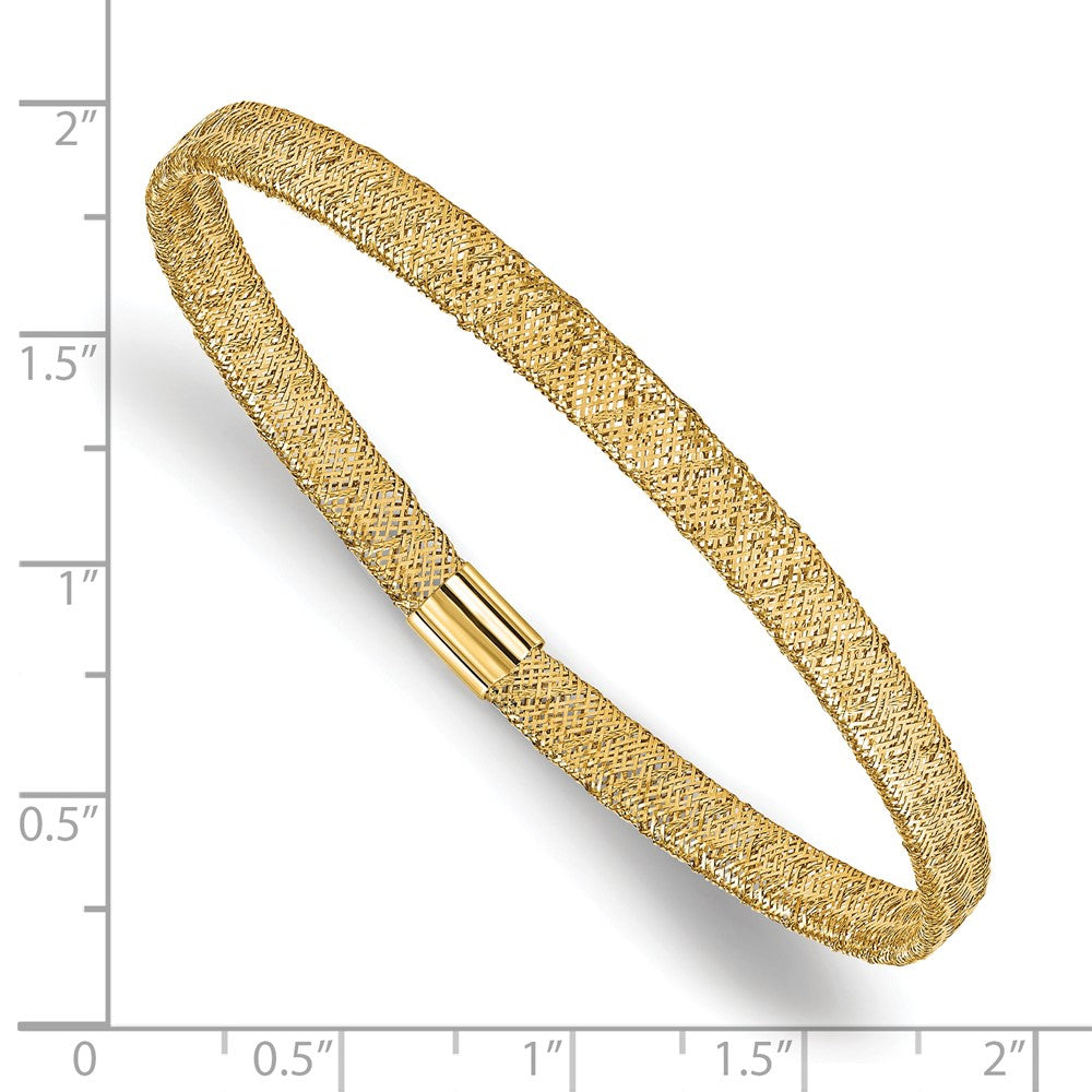 10K Gelbgold Fantasie Dehnbar Armreif Armband
