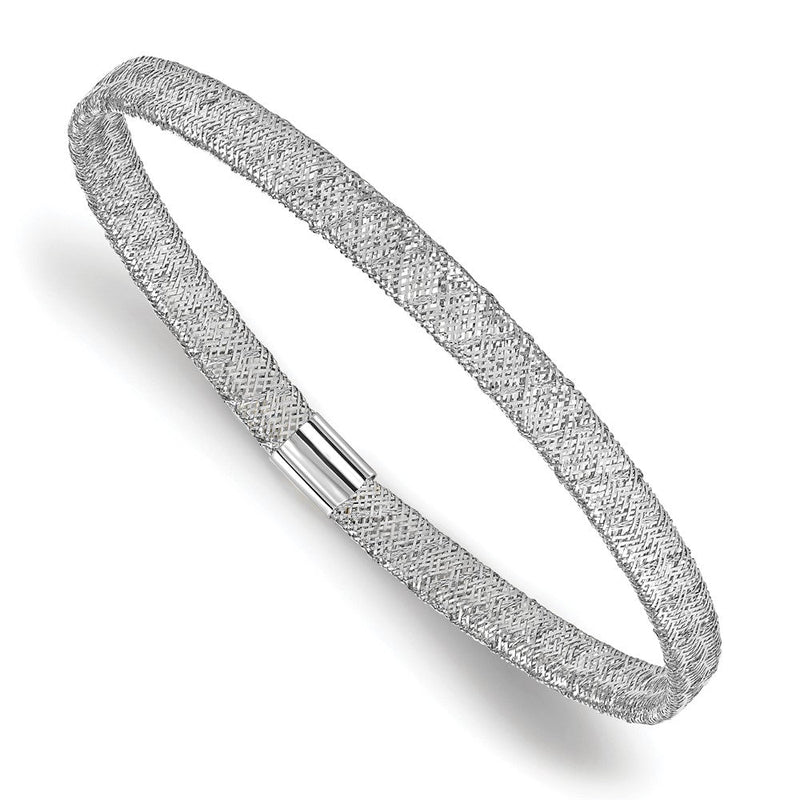 10K Gelb Rhodium Weiß Rhodiniert Beschichtung Fantasie Dehnbar Armreif Armband