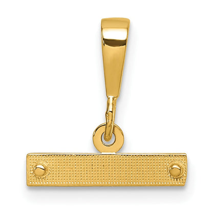 10K Gelbgold 10ky Casted Groß Diamantiert Oberteil Charm