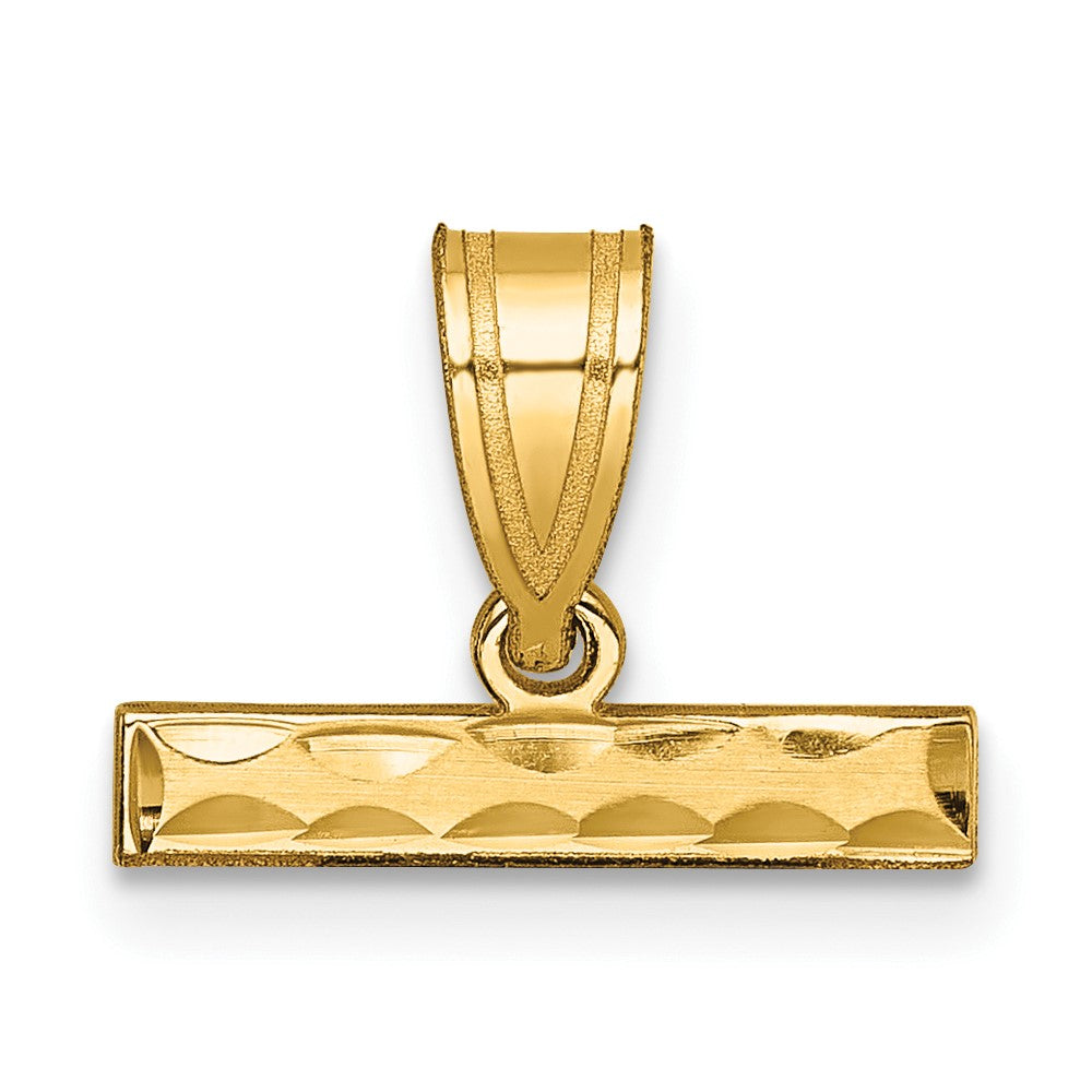 10K Gelbgold 10ky Casted Groß Diamantiert Oberteil Charm
