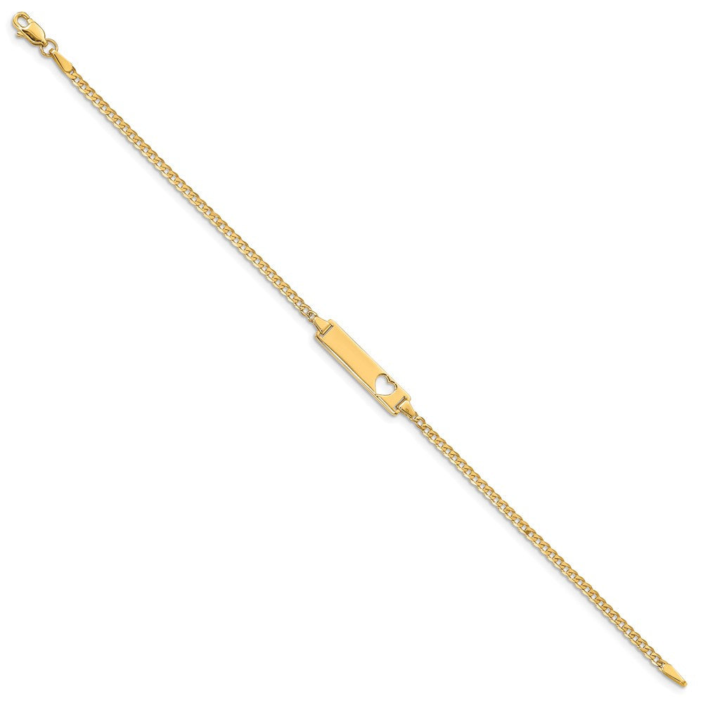 10K Gelbgold Flach Panzer Glieder Id Gliederarmband