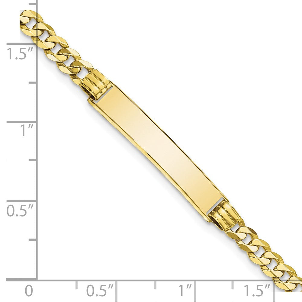 10K Gelbgold Flach Panzer Glieder Id Gliederarmband