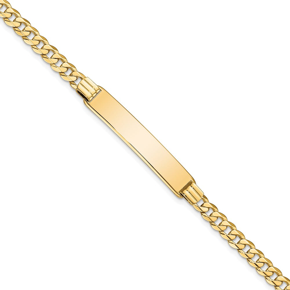 10K Gelbgold Flach Panzer Glieder Id Gliederarmband