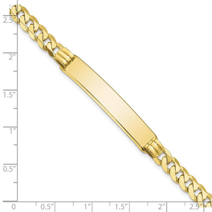 10K Gelbgold Flach Panzer Glieder Id Gliederarmband