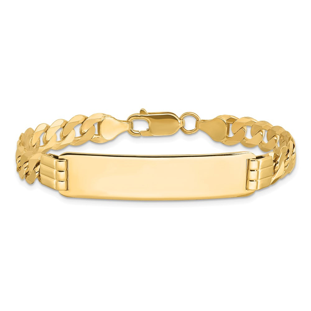 10K Gelbgold Flach Panzer Glieder Id Gliederarmband
