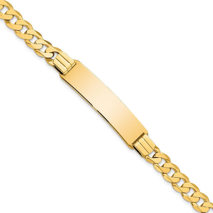 10K Gelbgold Flach Panzer Glieder Id Gliederarmband