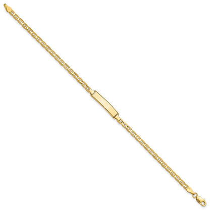 10K Gelbgold Anker Glieder Id Gliederarmband