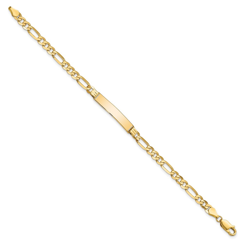 10K Gelbgold Figaro Glieder Id Gliederarmband