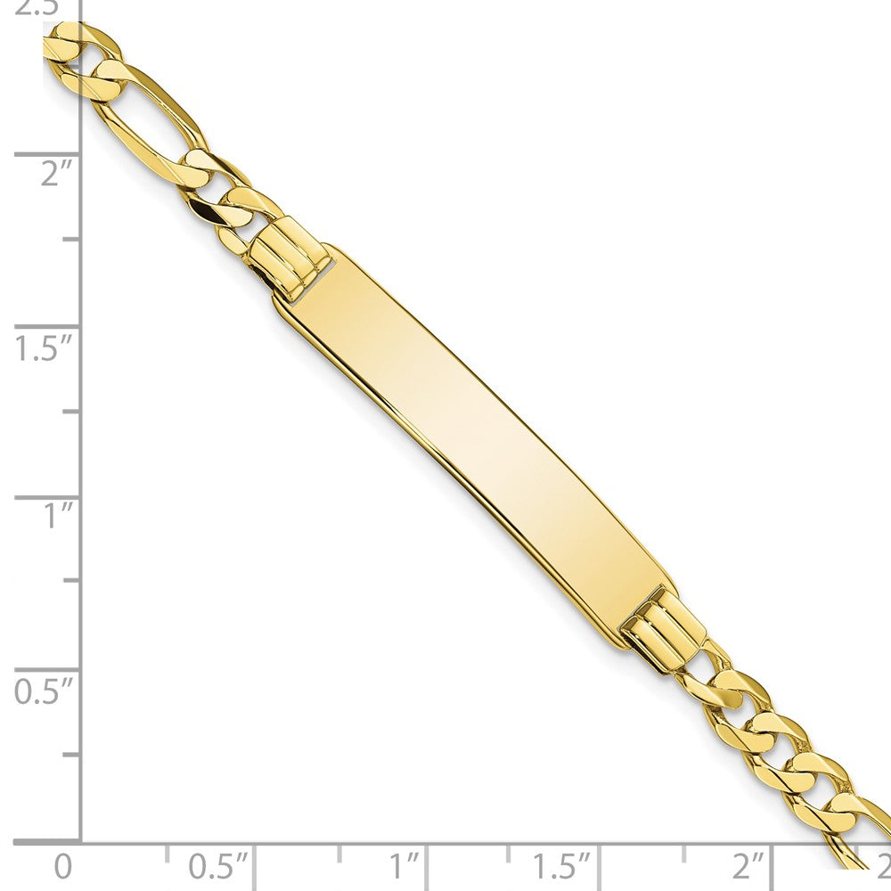 10K Gelbgold Figaro Glieder Id Gliederarmband