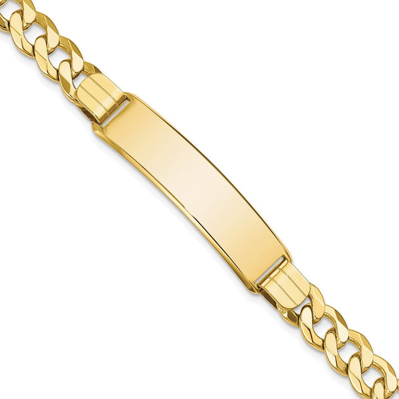 10K Gelbgold Flach Panzer Glieder Id Gliederarmband